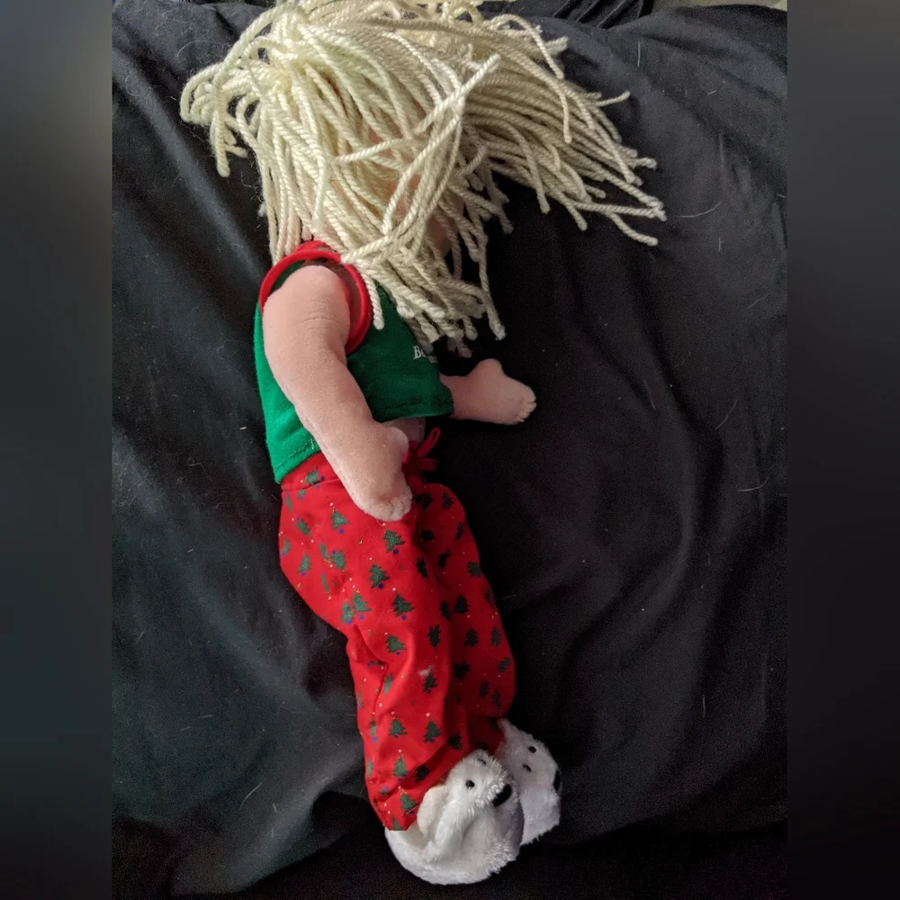 Plush Doll with Red Outfit and Blonde Hair - Picture 4 of 11